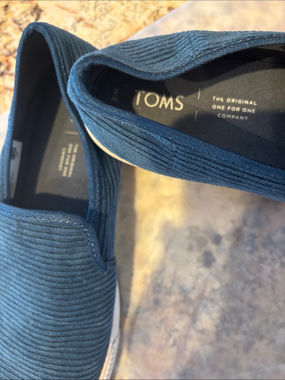 Tom’s dark royal blue slip ons - Picture 2 of 3